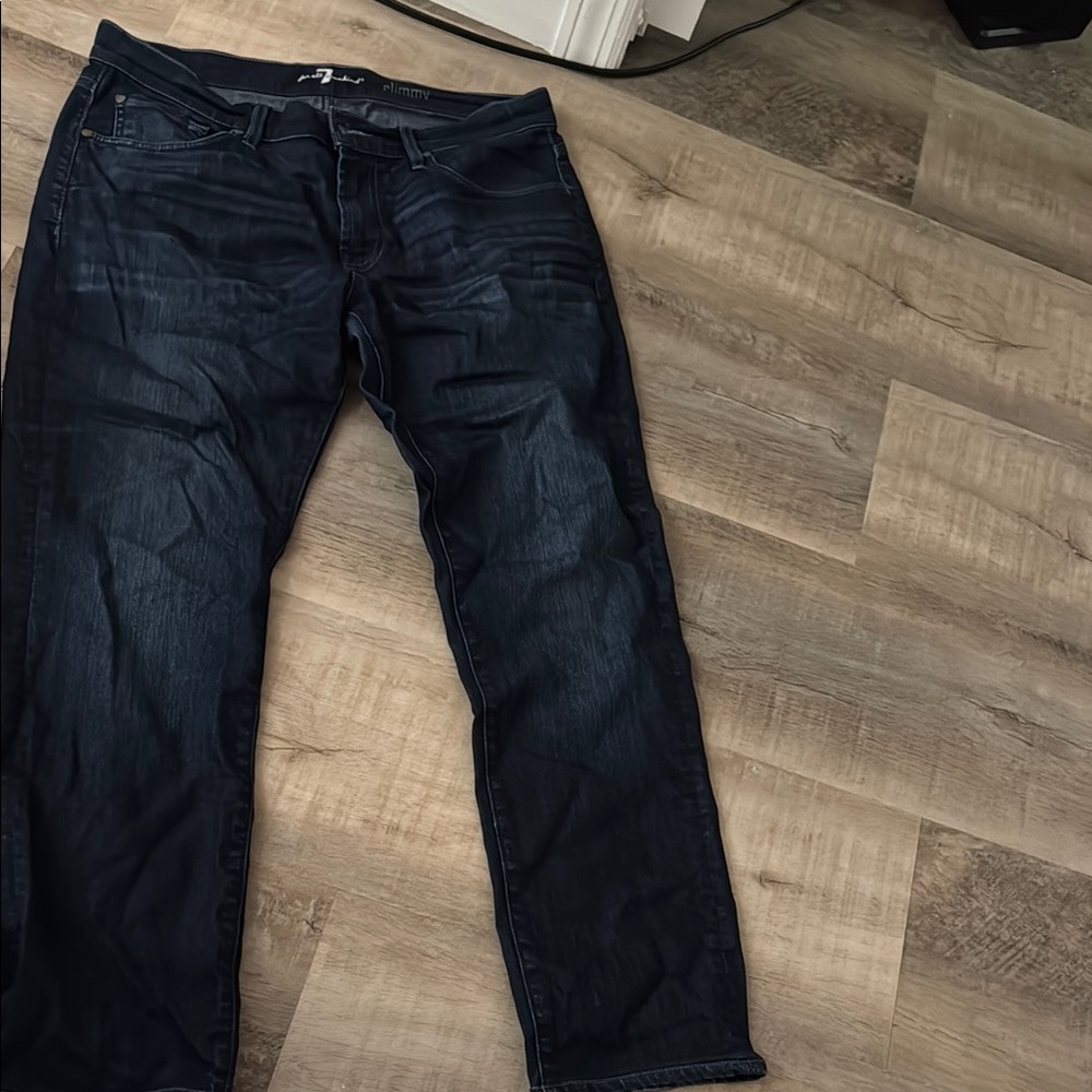 7 For All Mankind Dark Blue Wash Jeans